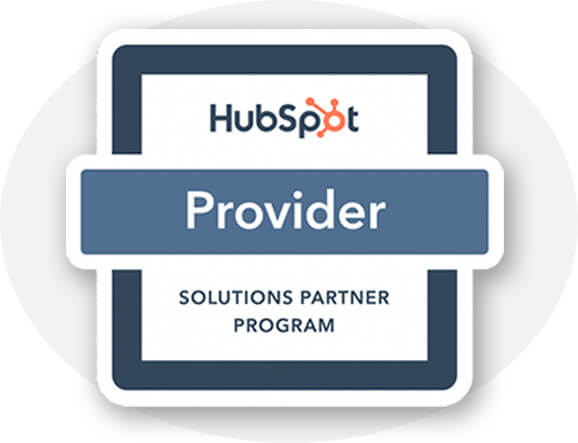 HubSpot Solutions Provider Badge for Straight Line Web Solutions